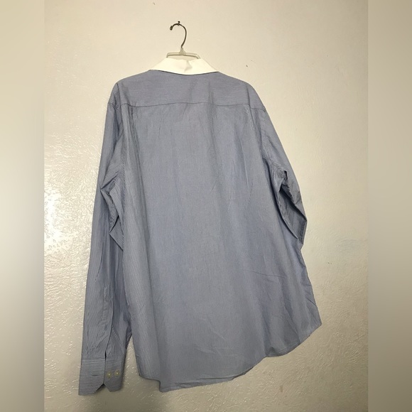 Banana Republic Stripped Button Up White Neck Shirt Men Size XL - Picture 8 of 8